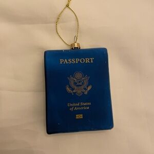 Elegant Blue Passport Holiday Ornament